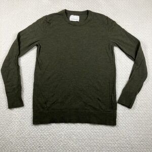 Samsoe Samsoe Wool Sweater Green Medium Minimalist Earthy Closet Staple S/M